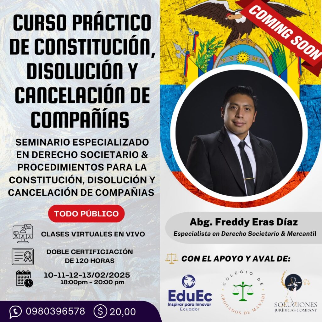 CONSTITUCIÓN, DISOLUCIÓN Y CANCELACIÓN DE COMPAÑIAS