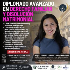 DIPLOMADO AVANZADO EN DERECHO FAMILIAR Y DISOLUCIÓN MATRIMONIAL