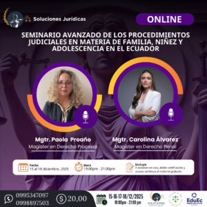 SEMINARIO AVANZADO EN DERECHO PROCESAL DE FAMILIA