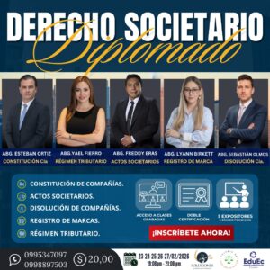 DIPLOMADO AVANZADO EN DERECHO SOCIETARIO, REGISTRO DE MARCA Y RÉGIMEN TRIBUTARIO
