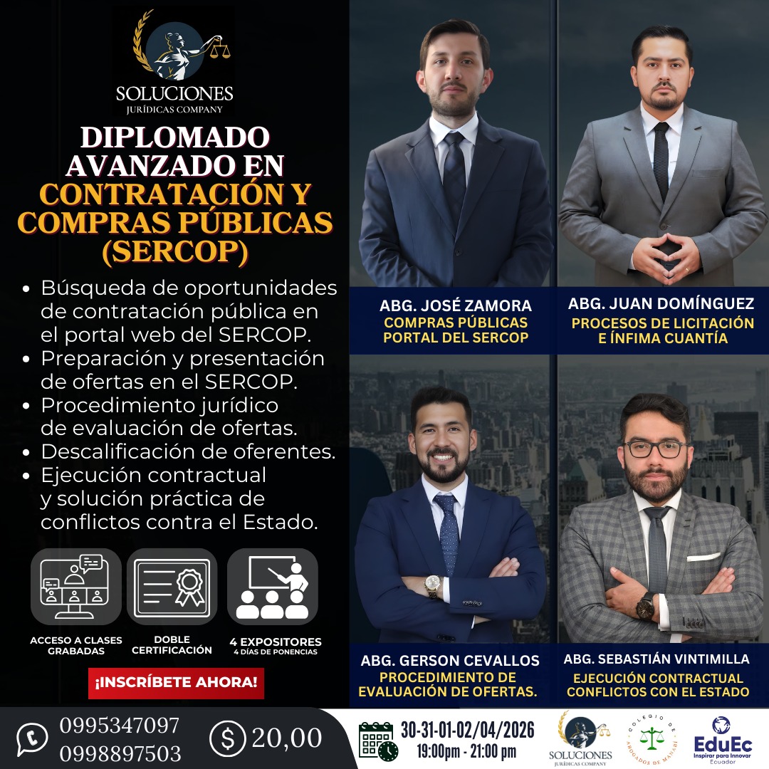 DIPLOMADO AVANZADO EN CONTRATACIÓN PÚBLICA